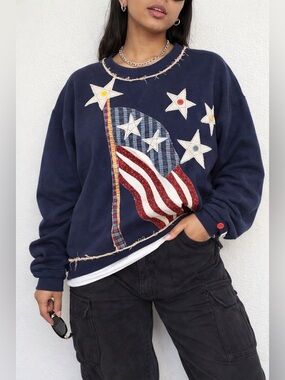 Russell Athletic Navy Star Sweatshirt